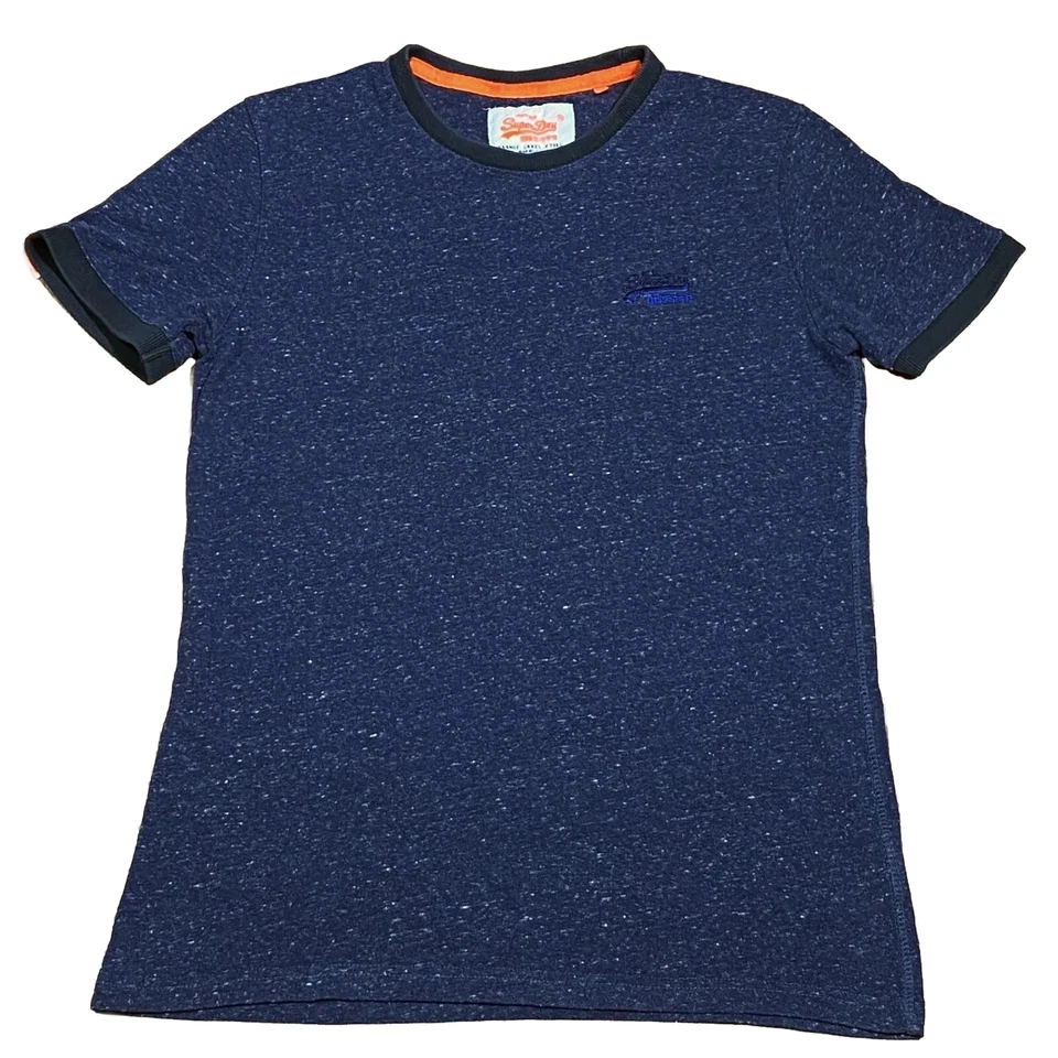 Superdry Camiseta Ol Cali Ringer Talla Mediana Para Hombre Ajustada En Azul Cuello Redondo Foto 1 de 4