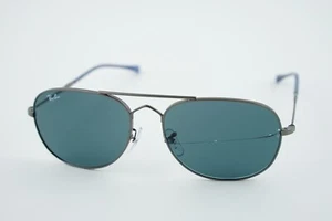 Ray-Ban RB 3735 004/R5 60-17-145 Gunmetal Blue/Grey Sunglasses Aviator - Picture 1 of 8