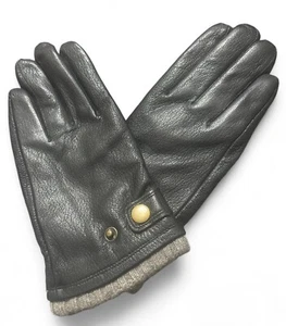 Club Room Cashmere Lined Black Leather Gloves Touch Screen Size Small Flash Sale - Picture 1 of 9