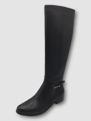 $389 Neiman Marcus Para Mujer Negro Cuero Reginy Botas de Montar Zapatos Talla US 7.5 M Foto 1 de 4