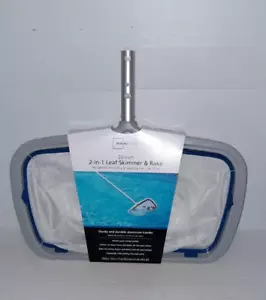 Mainstays 20 in. 2-in-1 Leaf Skimmer & Rake for Pools & Ponds etc. New - Picture 1 of 7