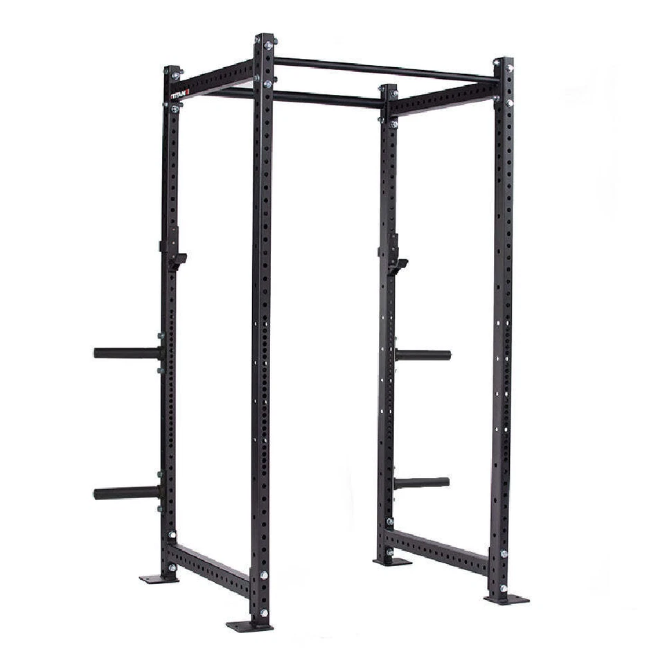 Titan Fitness Serie T-3 Negro Estante de Potencia Corto, 36 pulgadas de Profundidad, Soporte para Placa de Pesas Foto 1 de 4