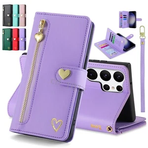 For iPhone 15 14 Pro Max 13 12 11 XR XS 8 Magnetic Flip Leather Card Wallet Case - Picture 1 of 19