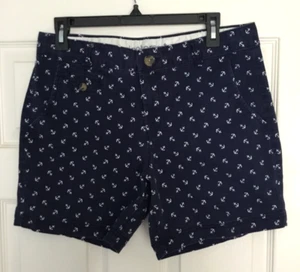 Ladies Shorts Dockers Navy Blue Anchors Size 10 - Picture 1 of 3