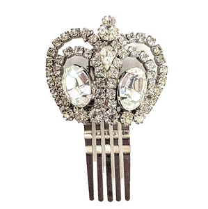 Vintage Strass Krone Haarkamm Auswahl 1,5" - Bild 1 von 4