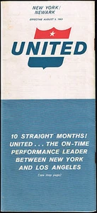 Horario de aviación de United Airlines 1963 - Imagen 1 de 2