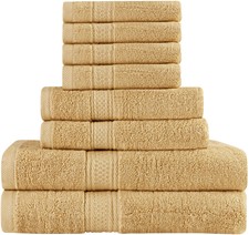Utopia Towels Premium 8 Piece Towel Set (Beige); 2 Bath Towels, 2 Hand Towels.