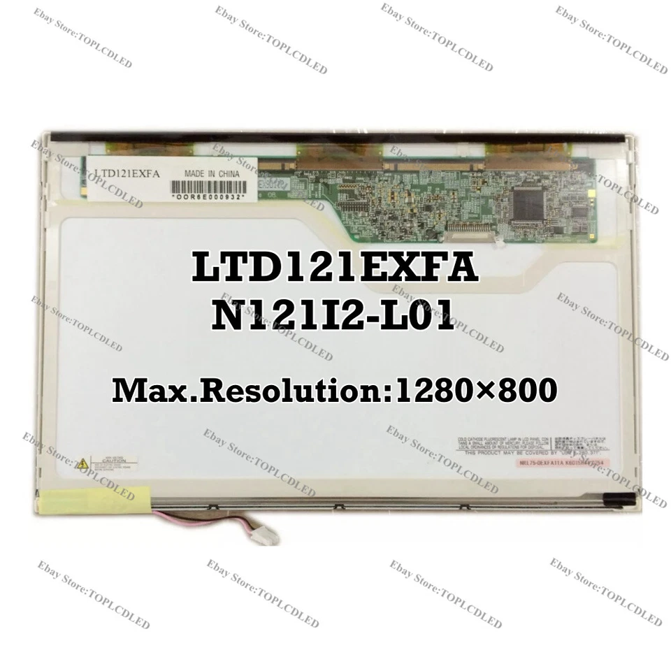 LTD121EXFA N121I2-L01 Rev C1 12.1" 1280×800 20 Pin XFLaptop Screen LCD Panel - Image 1 of 1