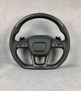 Metta Carbon Fiber Steering wheel Frame+Cover for Audi Q7 SQ7 SQ5 SQ7 SQ8 RS3 A4 - Bild 1 von 9
