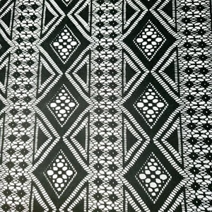 BLACK DIAMOND STRIPE LACE FABRIC 54" BY THE YARD GOTHIC GEOMETRIC LACE - Picture 1 of 10