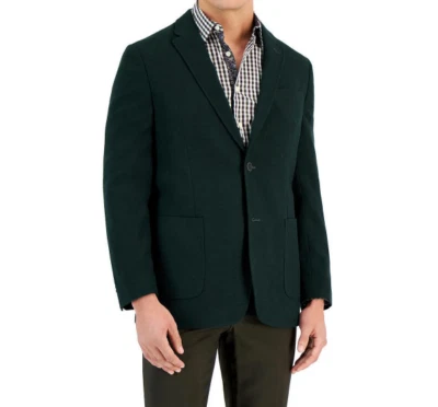 Vince Camuto Мужская 40R Slim-Fit саржи спортивное пальто Blazer зеленый - Изображение 1 из 4