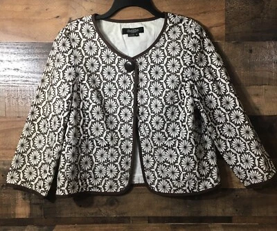 Blazer Colección Peck and Peck Mujer 10 Chaqueta Superposición de Ojales Retro Años 70’s Forrado Foto 1 de 4