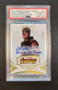 2021 UD Marvel Black Diamond Chris Hemsworth THOR Bring Me Thanos Autograph... - Picture 1 of 2