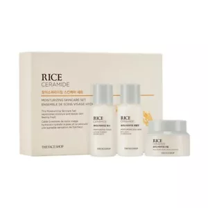 The Face Shop Rice&Ceramide Moisturizing Skincare & Cream Set 75ml Pack Of 3 Pin - Picture 1 of 6