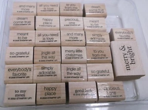 STAMPIN UP 26 BEMERKENSWERTE HOLZSTEMPELSETS UNBENUTZT & GEBRAUCHT - Bild 1 von 4