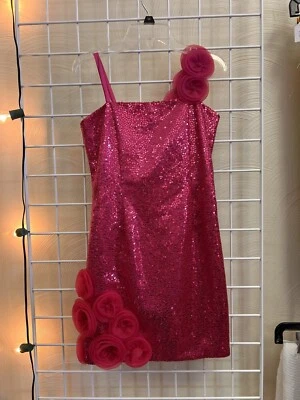 Vestido de fiesta para niñas talla 12 lentejuelas rosas  Foto 1 de 4