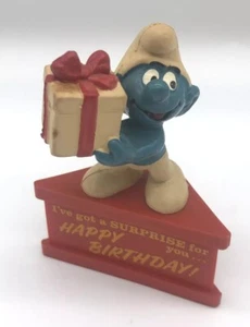 Schlumpf Vintage - I've Got A Surprise For You... Happy Birthday - Schlumpf Sammlerstück - Bild 1 von 7