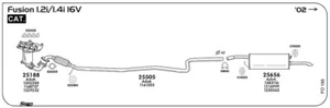 MARMITTA POSTERIORE PER FORD Fusion 1,2i/1,4i 16V Kat 2002 - Imagen 1 de 1