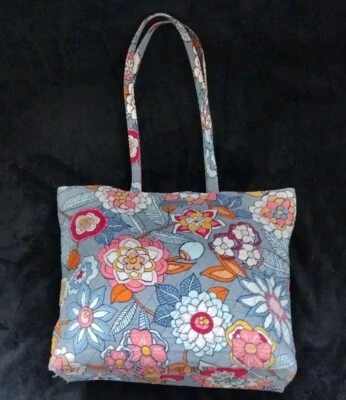 Vera Bradley Tropical Noche Grande Bolso de Hombro Acolchado Cartera Bolso de Playa Foto 1 de 4