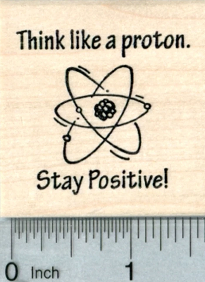 Sello de goma Think Like a Proton, serie Science E32315 WM Foto 1 de 1