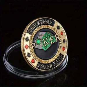 LUCKY COIN POKER HAND UNBEATABLE POKER,PROTECTS THE CARDS IN YOUR HANDS,LAS VEGA - Picture 1 of 2