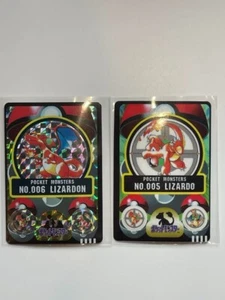 Charizard Charmeleon Pokemon Sealdass Japanese Set of 2 LM1 LIZARDON LIZARDO - Picture 1 of 5