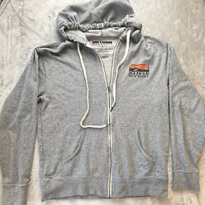 Method Race Wheels Full Zip Gray Hoodie Logo Sz Large Racing Cars Stripes Fast - Picture 1 of 13