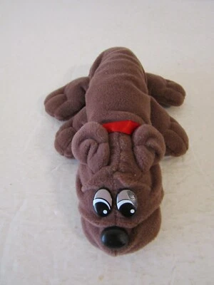 Tonka Pound Puppies Puppy Dog Plush 8" Brown Red Collar Rumple Skins - Image 1 of 4