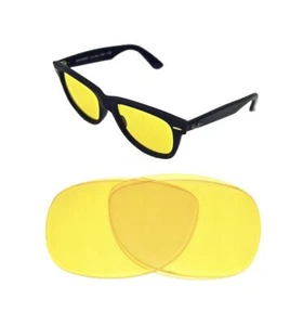  NEW POLARIZED CUSTOM NIGHT VISION LENS FIT RAY BAN WAYFARER 2132 58mm SUNGLASSE - Picture 1 of 4