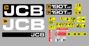 Jcb 190T HF Decals Stickers Complete Kit - Picture 1 of 1