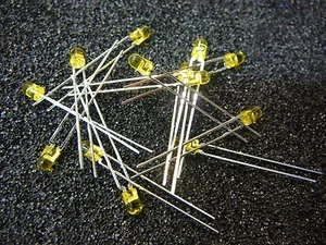 QT Optoelectronics LED SS 3mm Yellow Clear Wide **NEW** Qty.10 - Picture 1 of 2