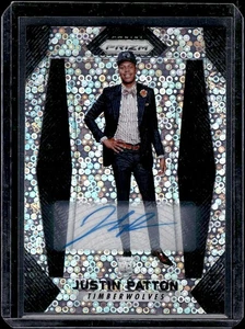 Panini Prizm Justin Patton RC 2017-18 automático Fast Break autos #85 Timberwolves - Imagen 1 de 2