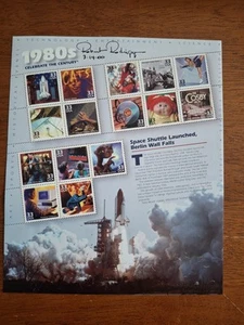 RARE Signed By Designer Scott #3190 33¢ 1980s Celebrate the Century Sheet of 15 - Picture 1 of 2