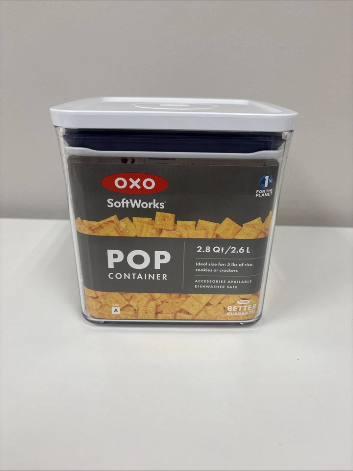 OXO POP 2.7qt Plastic Rectangle Airtight Food Storage Container White