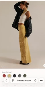 NEU Free People We The Free Libre Cord Wide Leg Jeans Gr. 28 Cord Herbst Blatt - Bild 1 von 5