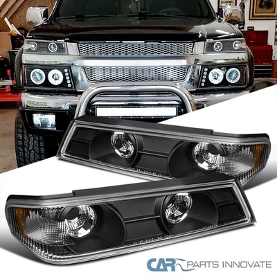 Fits 2004-2012 Colorado Canyon Black Corner Lights Turn Signal Lamps Left+Right - Image 1 of 4