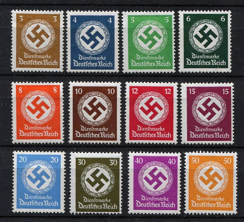 German Reich WW II : Nazi Swastika official set from 1934 - mint - Image 1 of 1