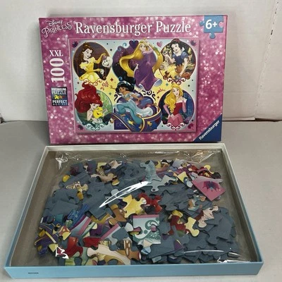 Rompecabezas Ravensburger 100 piezas XXL No. 107964 Disney Princess 2018 - COMPLETO Foto 1 de 4