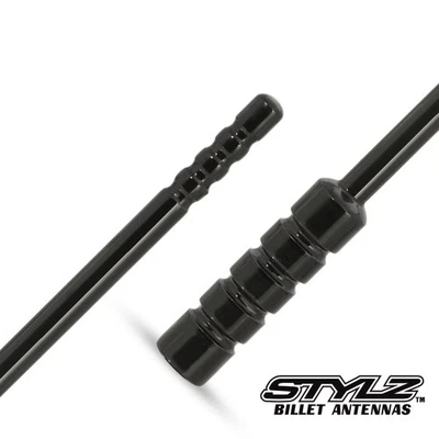 STYLZ 12" BLACK BILLET ANTENNA FITS FORD F150 F250 F350 TRUCK 1980 thru 2026 - Image 1 of 3