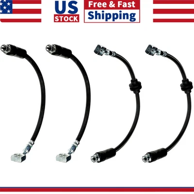 Linha de freio de mangueira de freio dianteiro traseiro 4 peças para Chevrolet Impala 2014-2018 - Imagem 1 de 4