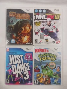 Nintendo Wii Videospiele Konvolut Lot Anleitungen Cabelas NHL 2K10 Just Dance 3 Rapala - Bild 1 von 20