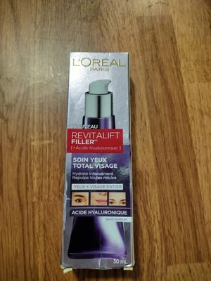 L'Oreal Revitalift Filler Eye Cream + Full Face with Hyaluronic Acid 30ml NEW - Image 1 of 4