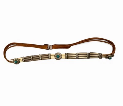 Cinturón Concho Vintage Southwestern Boho Cuero  Foto 1 de 4