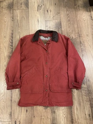 Chaqueta Forrada Azteca De Colección Woolrich Chore Granero Rosa Lona EE. UU. Para Mujer’s Mediana Foto 1 de 4
