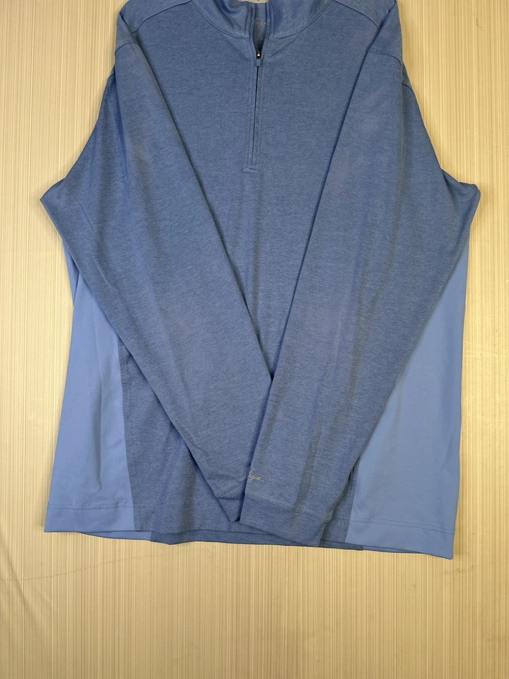 Мужской пуловер BreathableWalter Hagen Perfect 11 средний вес 1/4 на молнии, синий, размер L - Изображение 1 из 4