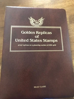 Álbum de estampillas réplicas doradas de Estados Unidos primer día de emisión oro 22k 40 Sta Foto 1 de 4
