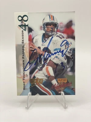 ПОДЛИННАЯ КАРТОЧКА ДАН МАРИНО 1998 ПЛЕЙ-ОФФ MIAMI DOLPHINS С АВТОГРАФОМ MIAMI NO4 - Изображение 1 из 2
