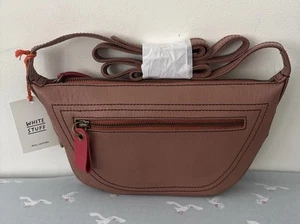 BNWT £59 Ladies White Stuff Caro Pink Leather Crossbody Shoulder Bag Handbag New - Picture 1 of 13