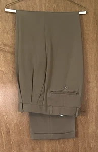 Men's Greg Peters Olive Green Dress Pants Size 33 - Picture 1 of 9