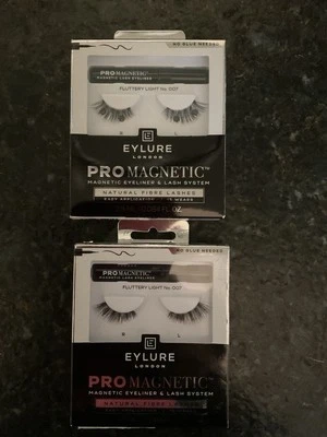 Eylure London Pro magnetic Lashes NIB Natural Fiber Lashes Fluttery Light No.007 - Image 1 of 4